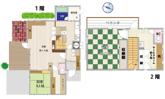 【間取り】 | つきみ野８丁目貸家(ツキミノハチチョウメカイシヤ)