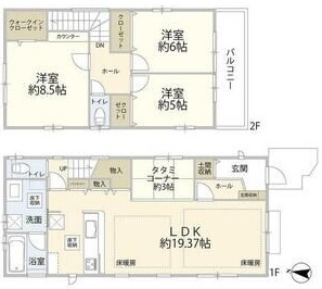 名古屋市瑞穂区（膳棚町）の間取り