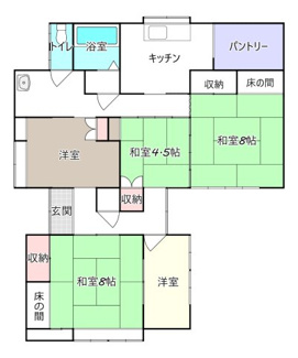【間取り】 | 寺内平屋戸建 | ※図面と現況が異なった場合は、現況を優先と致します。