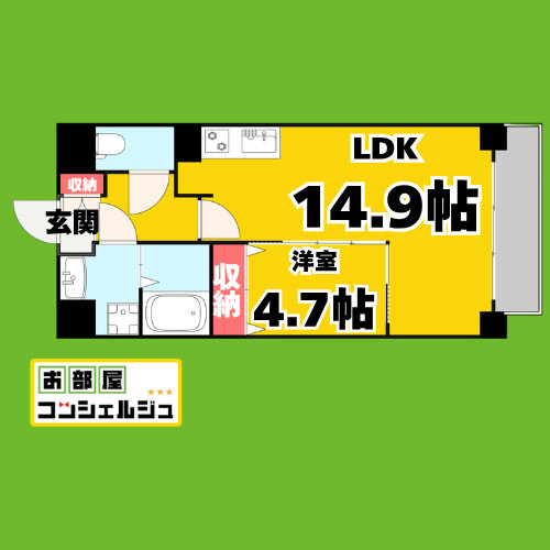 セレブランド堀田駅前の間取り