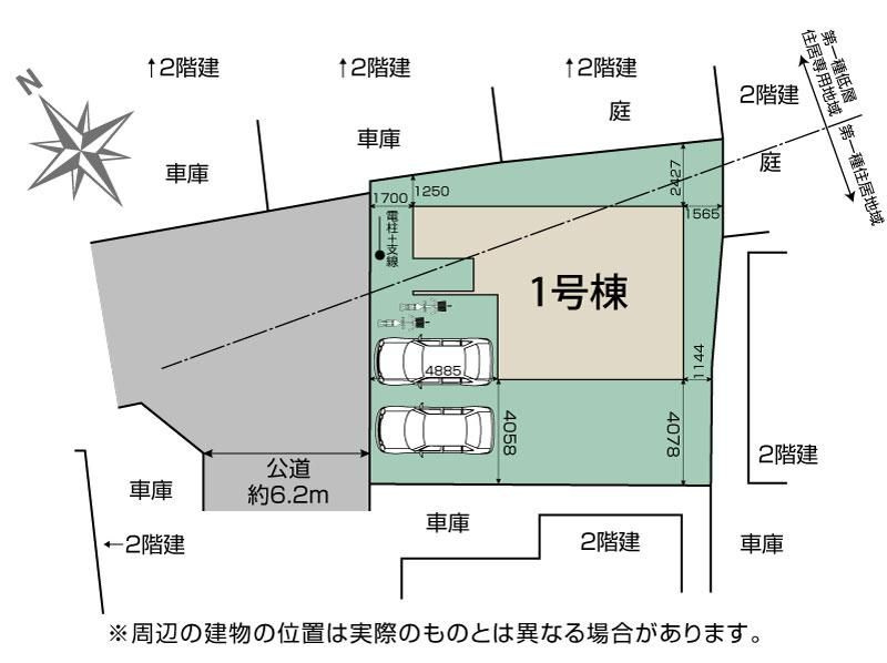 川越市上戸新町6期全1棟　新築戸建の区画図