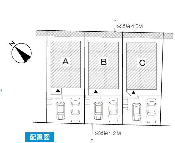 藤沢市大鋸　新築戸建　全３棟A号棟の区画図