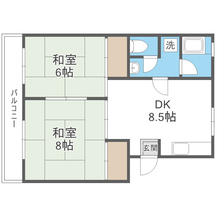 コーポ朝日の間取り