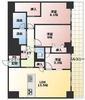 【間取り】 | ラヴェール横川