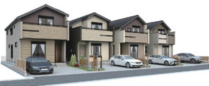 【仲介手数料無料】東村山市野口町全４棟　２号棟　新築住宅なら西武ハウジングの外観パース