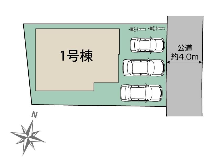 川越市大塚新町全1棟　新築戸建の区画図