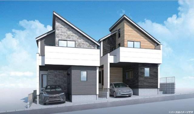 府中市分梅町1丁目　南武線　分倍河原駅　新築戸建の外観パース