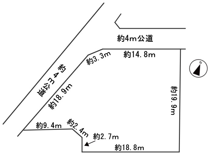 ６６６０１　岐阜市権現町土地の区画図