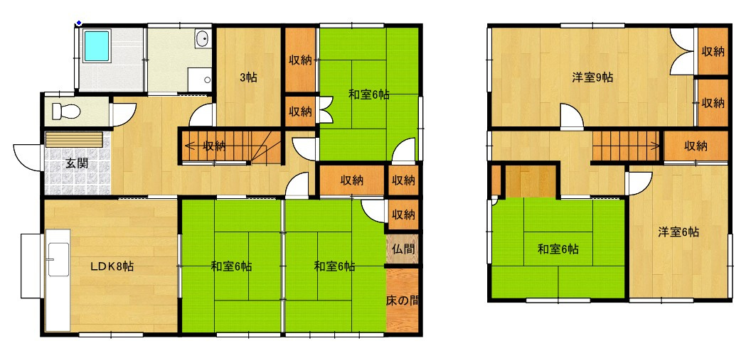 大塔町５ＳＬＤＫの家の間取り