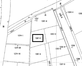 【土地図】 | 山陽小野田市大字東高泊 土地／約80坪 | 地番：1267-5　