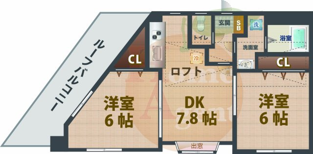 【間取り】 | キャスル永福町 | 2DKのお部屋です。