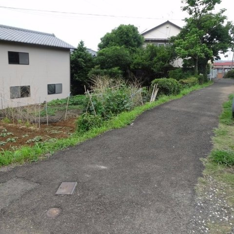 原分町売土地の前面道路含む現地写真