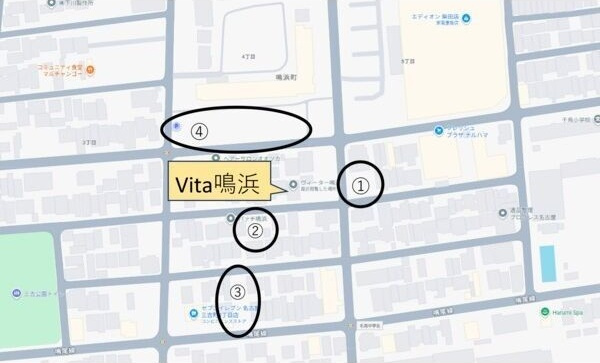 Vita鳴浜の地図