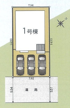 安城市里町第10　新築分譲住宅　全1棟　1号棟の区画図