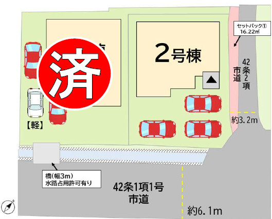 門司区大里本町2丁目2期2号棟の区画図