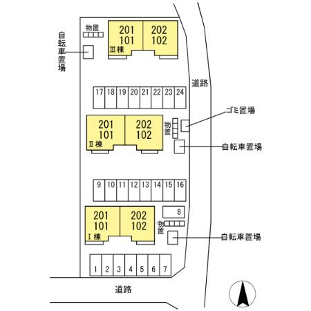 エンソワ　Ⅰ番館の区画図
