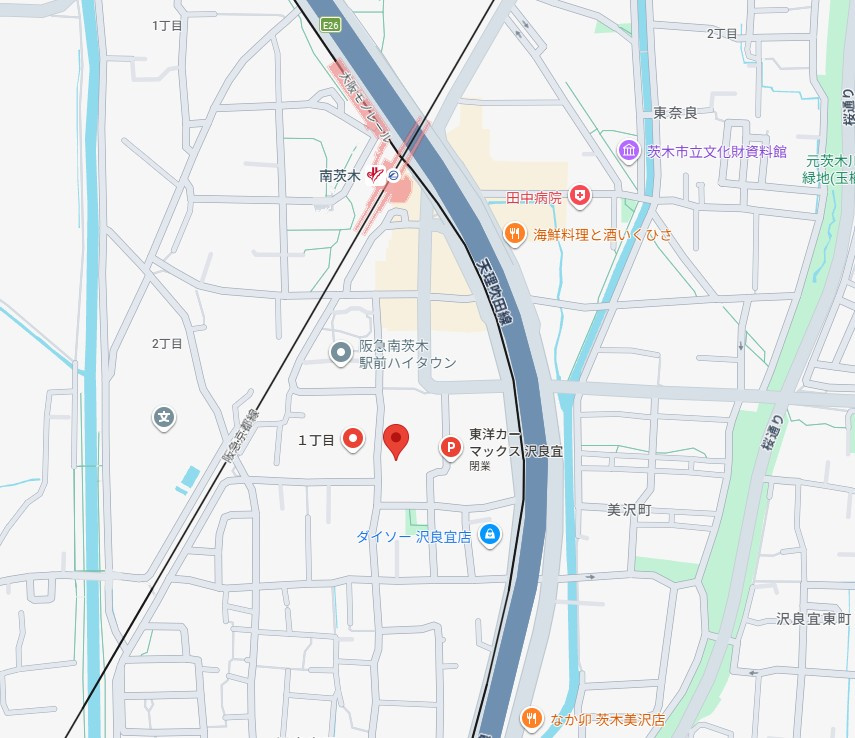 オーク南茨木の地図