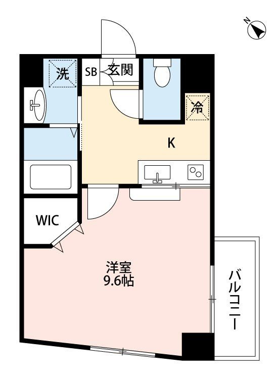 熊本市中央区新屋敷１丁目の賃貸マンションの間取り