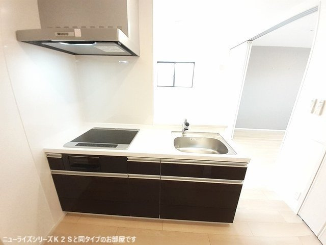 プリムヴェール　Ａのキッチン|コンパクトなキッチンで掃除もラクラク