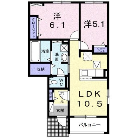 プリムヴェール　Ｃの間取り
