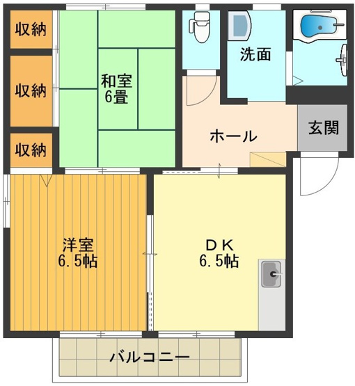 【間取り】 | クランベリーヒルC(クランベリーヒルシー)
