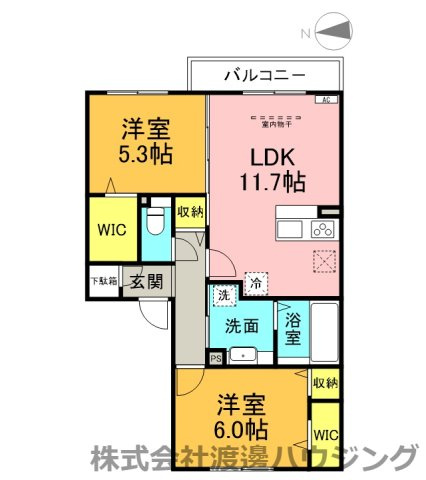 コーポラスツツミE棟の間取り