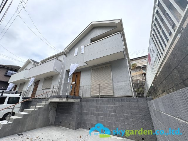 藤沢市大鋸　新築戸建　全３棟C号棟の外観|落ち着いた雰囲気の外観です