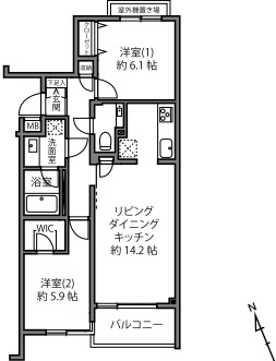 プレスティージュ目黒東山の間取り
