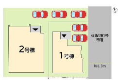 若松区高須東4丁目1期1号棟の区画図