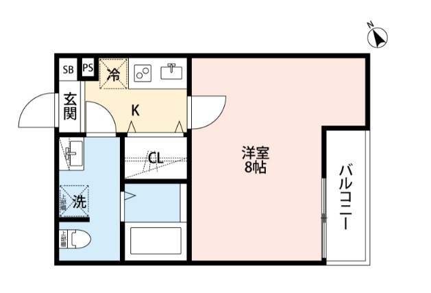 CRASTINE西堀8丁目Bの間取り