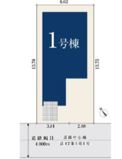 船橋市松が丘１丁目１２６①の区画図