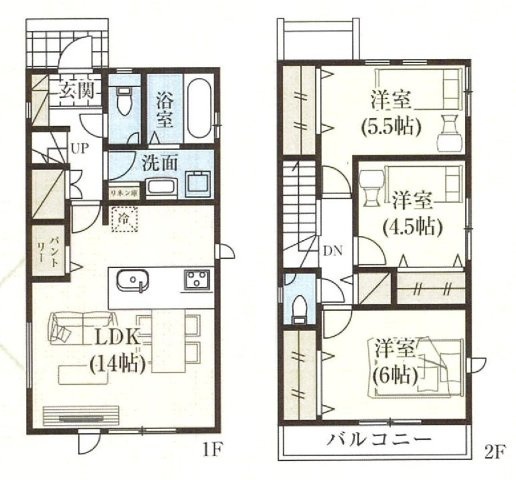 【内覧動画公開中！】府中市新町2丁目 中央線 国分寺駅 新築戸建の間取り