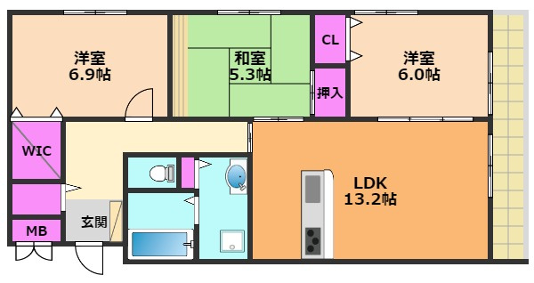 レクエルド藤の間取り