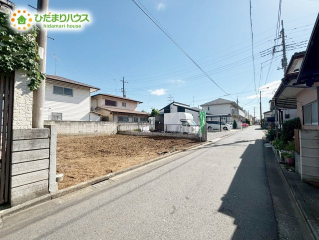 野田市山崎11期　新築戸建　1号棟の前面道路含む現地写真|接道：北西4.0ｍ私道
