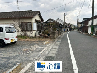 【前面道路含む現地写真】 | 山陽小野田市大字埴生 土地（家屋付き・現況渡し）／計2筆・約93坪