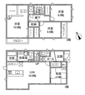 【間取り】 | 本堅田⑥貸家