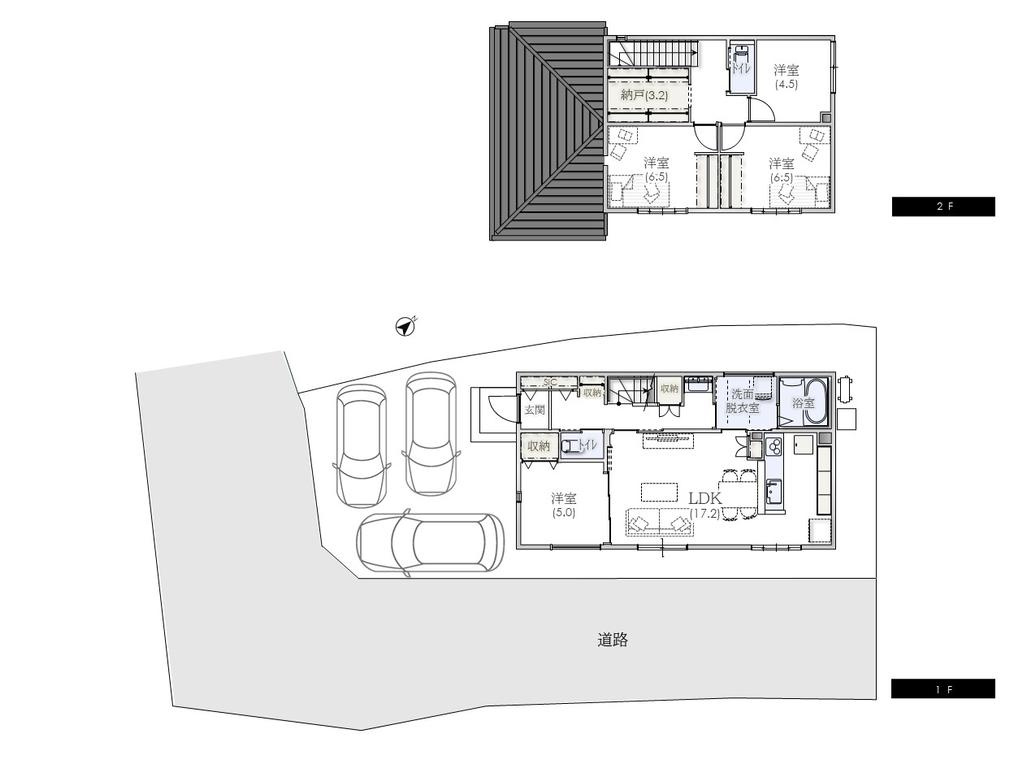 加古郡播磨町二子　中古戸建の間取り|4SLDKです。