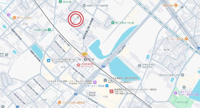 加古郡播磨町二子　中古戸建の地図