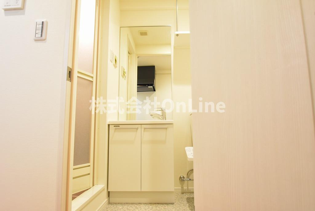 八尾市本町５丁目の賃貸マンションの洗面所