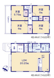 千葉市稲毛区宮野木町　新築分譲住宅１号棟の画像
