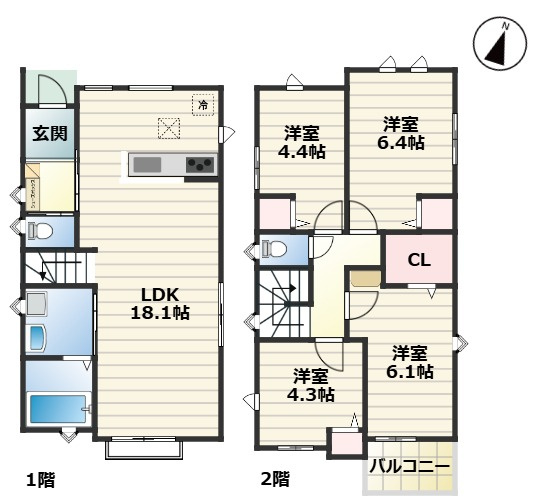 MIRASUMO名東区神里290②｜名古屋市の戸建ならホームアップの間取り|間取図
