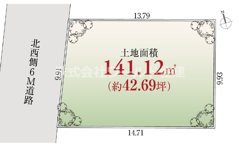 青梅市新町5丁目の区画図