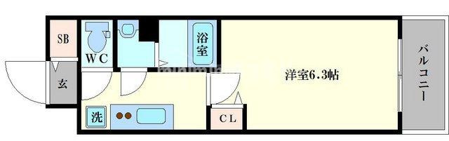 プレサンスTHE TENNOUJI　逢阪トゥルーの間取り