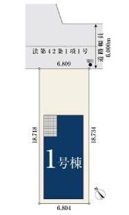 習志野市袖ケ浦６丁目６０５①の区画図