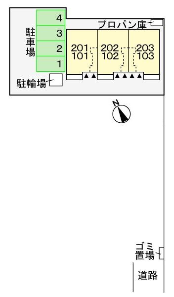 パセーオ　Ⅱの駐車場