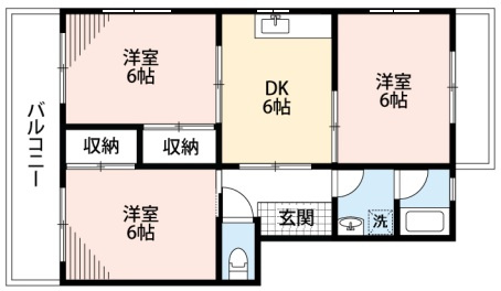 ベルテ稲垣　　谷市近郊の賃貸はクラスホームの間取り
