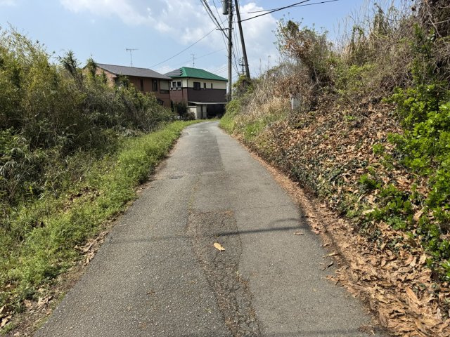 宇城市松橋町豊福の売地の前面道路含む現地写真