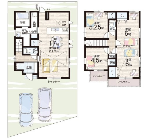 ■枚方市香里ケ丘　新築一戸建ての間取り|3号地