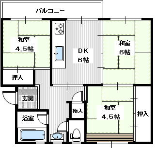 【間取り】 | 狭山住宅２３棟