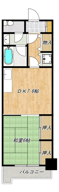 ライオンズプラザ大宮の間取り|使いやすい１DKのお部屋になります☆